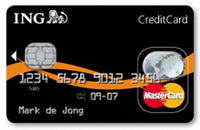 Voorbeeld van een ING creditcard